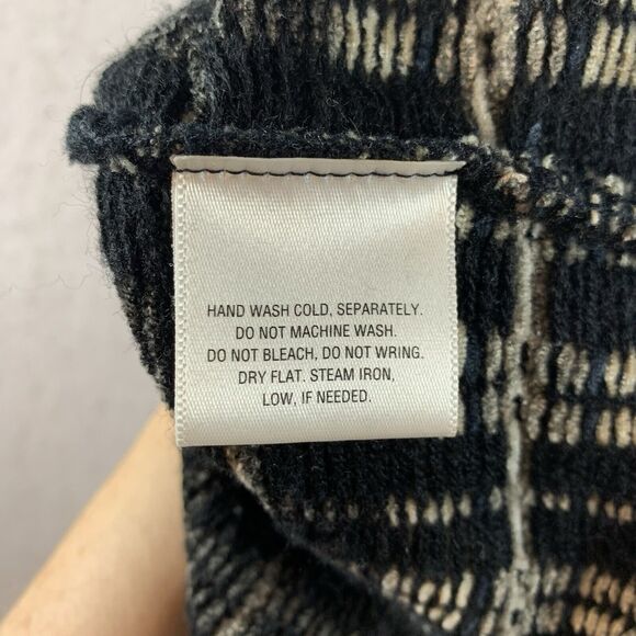 Vintage Knightsbridge Men Sweater Sz XL Gray Plaid‎ Oversized Grandpa Y2K Grunge - Picture 10 of 11